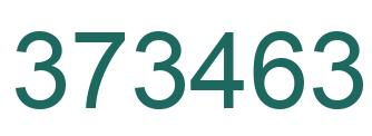 Number 373463 green image