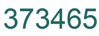 Number 373465 green image