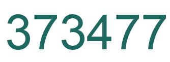 Number 373477 green image