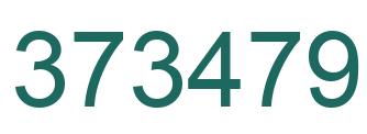 Number 373479 green image