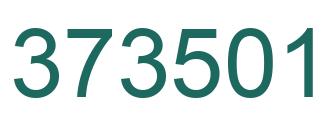 Number 373501 green image