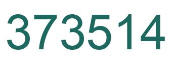 Number 373514 green image