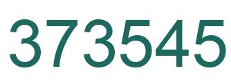Number 373545 green image