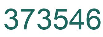 Number 373546 green image