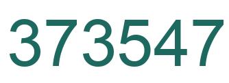 Number 373547 green image