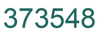 Number 373548 green image