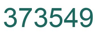 Number 373549 green image