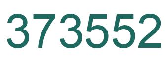 Number 373552 green image