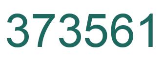 Number 373561 green image