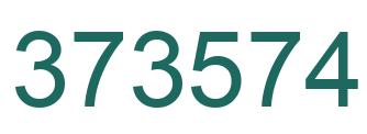 Number 373574 green image