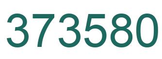 Number 373580 green image