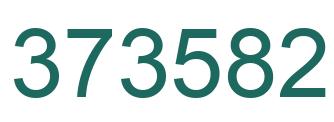 Number 373582 green image