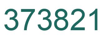 Number 373821 green image