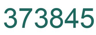 Number 373845 green image