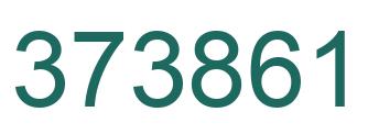 Number 373861 green image
