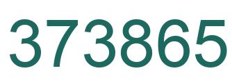 Number 373865 green image