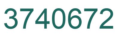 Number 3740672 green image