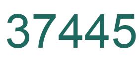 Number 37445 green image