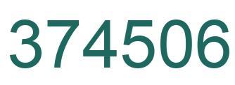 Number 374506 green image