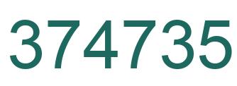 Number 374735 green image