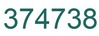 Number 374738 green image