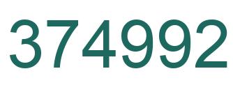 Number 374992 green image