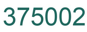 Number 375002 green image