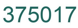 Number 375017 green image