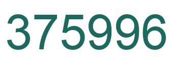 Number 375996 green image