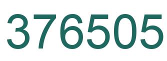 Number 376505 green image