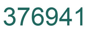 Number 376941 green image