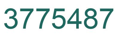Number 3775487 green image