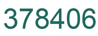 Number 378406 green image