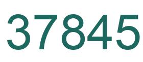 Number 37845 green image