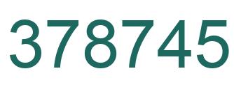 Number 378745 green image