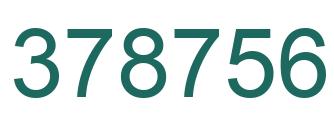 Número 378756 imagen verde