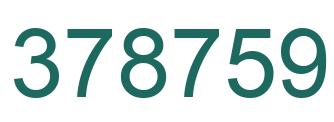 Número 378759 imagen verde