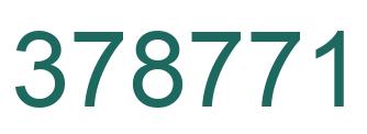 Number 378771 green image