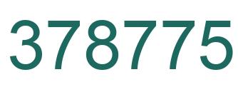 Number 378775 green image