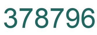 Number 378796 green image