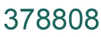 Number 378808 green image