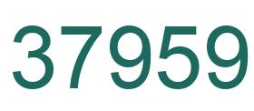 Number 37959 green image