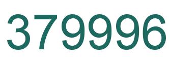 Number 379996 green image
