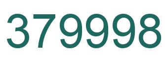 Number 379998 green image