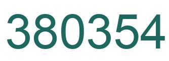 Number 380354 green image