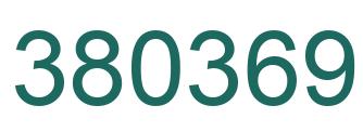 Number 380369 green image