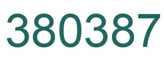 Number 380387 green image