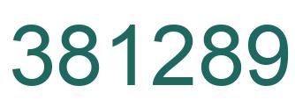 Number 381289 green image