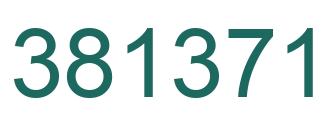 Number 381371 green image