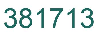 Number 381713 green image
